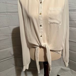 Long sleeve see through shirt